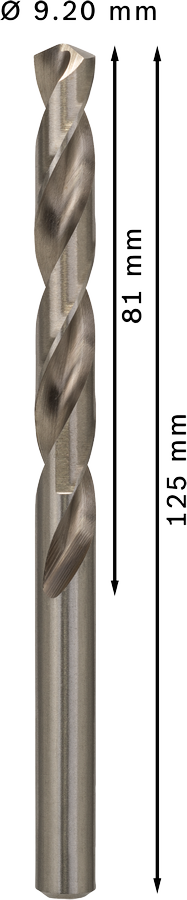 Bosch 2608585516 Hss-G Metal Drill Bits Diameter-9.2mm, Working Length-81mm, Total Length-125mm - photo 3