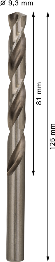 Bosch 2608585517 Hss-G Metal Drill Bits Diameter-9.3mm, Working Length-81mm, Total Length-125mm - photo 3