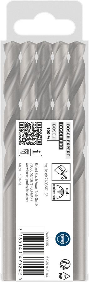 Bosch 2608585519 Hss-G Metal Drill Bits Diameter-9.6mm, Working Length-87mm, Total Length-133mm - photo 4