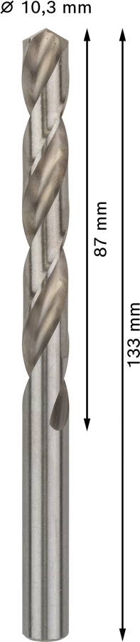 Bosch 2608585524 Hss-G Metal Drill Bits Diameter-10.3mm, Working Length-87mm, Total Length-133mm - photo 3