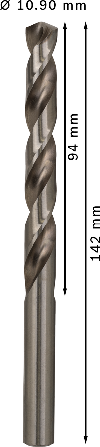 Bosch 2608585529 Hss-G Metal Drill Bits Diameter-10.9mm, Working Length-94mm, Total Length-142mm - photo 3