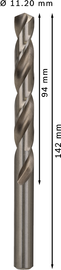Bosch 2608585531 Hss-G Metal Drill Bits Diameter-11.2mm, Working Length-94mm, Total Length-142mm - photo 3
