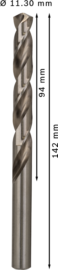 Bosch 2608585532 Hss-G Metal Drill Bits Diameter-11.3mm, Working Length-94mm, Total Length-142mm - photo 3