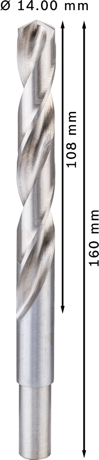 Bosch 2608585593 Hss-G Metal Drill Bits Diameter-14mm, Working Length-108mm, Total Length-160mm - photo 3