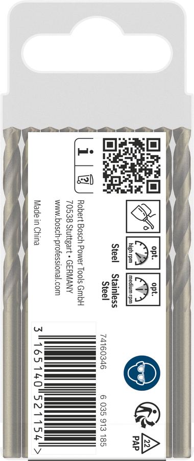Bosch 2608585880 Metal Drill Bits Hss- Cobalt, For Stainless Steel, 4mm Dia, Working Length- 43 Mm, Total Length- 75mm, Pack Of 10 - photo 4