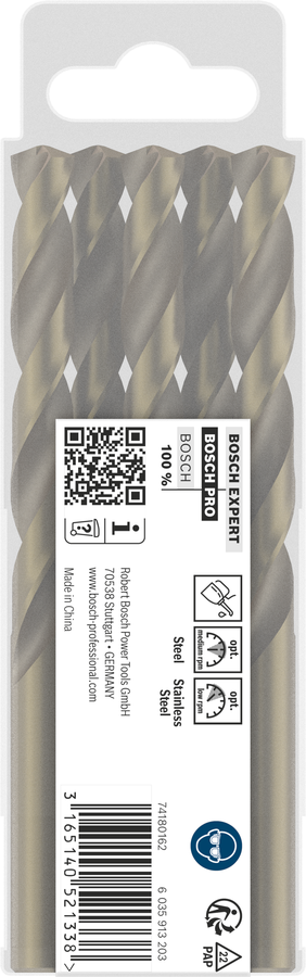 Bosch 2608585898 Metal Dril Bits, Hss-Cobalt Range, Suitable To Drill Stainless Steel, Diameter 10mm, Working Length 57mm, Total Length - photo 2