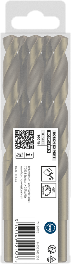 Bosch 2608585903 Metal Dril Bits, Hss-Cobalt Range, Suitable To Drill Stainless Steel, Diameter 12mm, Working Length 57mm, Total Length - photo 2