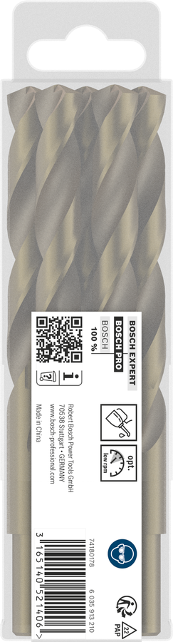 Bosch 2608585905 Metal Drill Bits Hss- Cobalt, For Stainless Steel, 13mm Dia, Working Length- 101 Mm, Total Length- 151mm, Pack Of 5 - photo 4