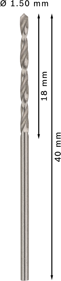 Bosch 2608595050 Metal Drill Bits Hss-G, Din 338, 15mm; Working Length- 18mm, Total Length- 40mm; Pack Of 10 - photo 3