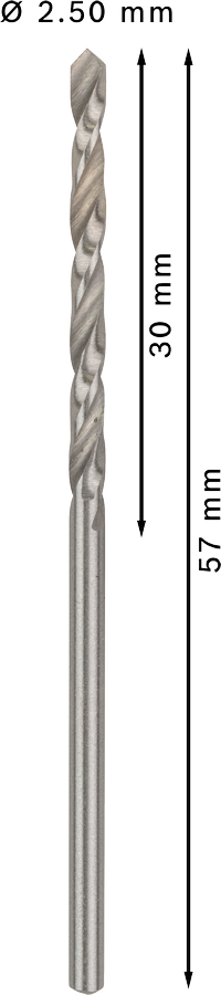 Bosch 2608595053 Metal Drill Bits Hss -G With Diameter 25 Mm, Working Length-30mm, Total Length - 57mm, Pack Of 10 - photo 3
