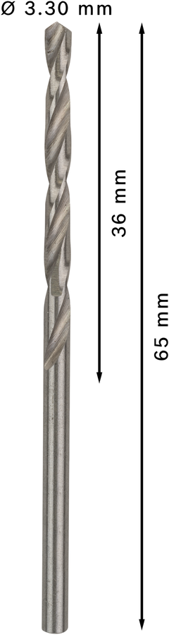 Bosch 2608595057 Metal Drill Bits Hss-G, Din 338, 33mm; Working Length- 36mm, Total Length- 65mm; Pack Of 10 - photo 3
