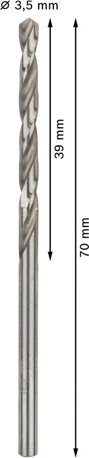 Bosch 2608595058 Metal Drill Bits Hss -G With Diameter 35mm Working Length- 39mm, Total Length- 70mm, Pack Of 10 - photo 3