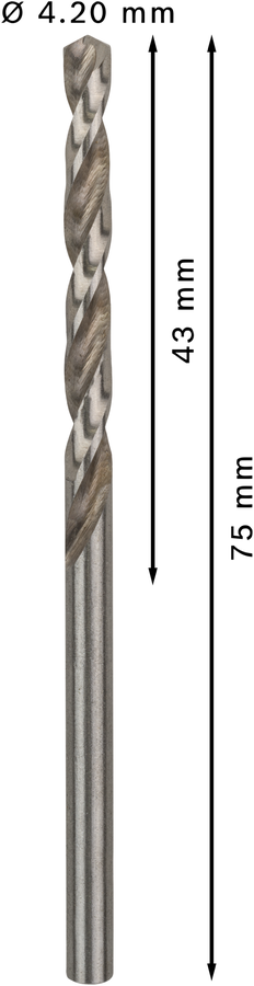 Bosch 2608595060 Metal Dril Bits Hss -G With Diameter 42 Mm, Working Length- 43mm, Total Length- 75mm, Pack Of 10 - photo 3