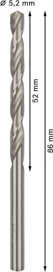 Bosch 2608595063 Metal Drill Bits Hss -G With Diameter 52mm, Working Length- 52mm, Total Length- 86mm, Pack Of 10 - photo 3