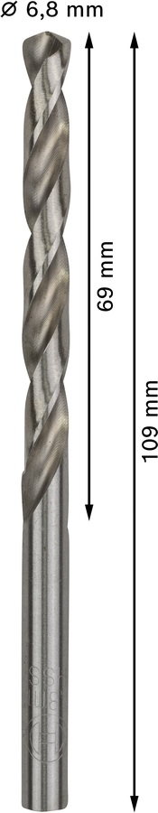 Bosch 2608595069 Metal Drill Bits Hss -G With Diameter 68 Mm, Working Length- 69mm, Total Length- 109mm, Pack Of 10 - photo 3