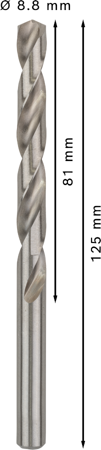 Bosch 2608595074 Metal Drill Bits Hss-G, Din 338, 88mm; Working Length- 81mm, Total Length- 125mm; Pack Of 5 - photo 3