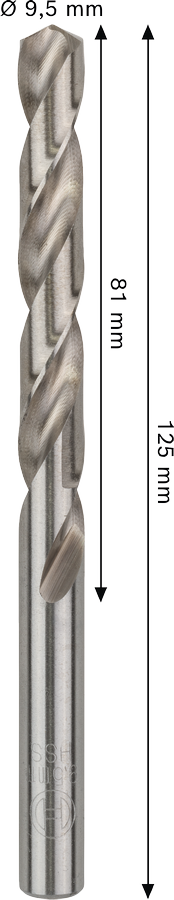 Bosch 2608595076 Metal Drill Bits Hss -G With Diameter 95mm, Working Length- 81mm, Total Length- 125mm, Pack Of 5 - photo 3