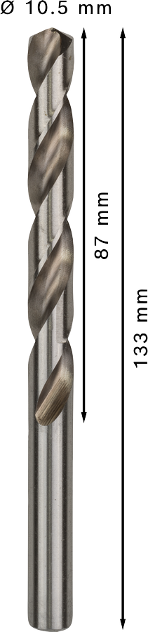 Bosch 2608595078 Metal Drill Bits Hss -G With Diameter 105mm Working Length- 87mm, Total Length- 133mm, Pack Of 5 - photo 3