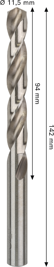 Bosch 2608595080 Metal Drill Bits Hss -G With Diameter 115mm, Working Length- 94mm, Total Length- 142mm, Pack Of 5 - photo 3