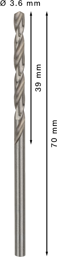 Bosch 2608595332 Metal Drill Bits Hss-G, Din 338, 35mm; Working Length- 39mm, Total Length- 70mm; Pack Of 10 - photo 3