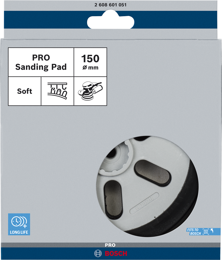 Bosch 2608601051 150mm, Sanding Pad, Appropriate For Bosch Gex 150 Ac Professional; Pex 15 Ae, Soft Version - photo 2