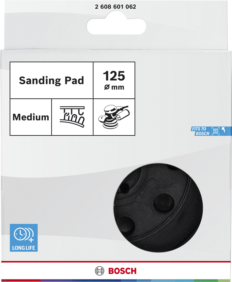 Bosch 2608601062 Sanding Pad, Suitable For Pex 12; Pex 12 A; Pex 125; Pex 125 Ae, Medium Hard- 125mm, 8 Holes - photo 2