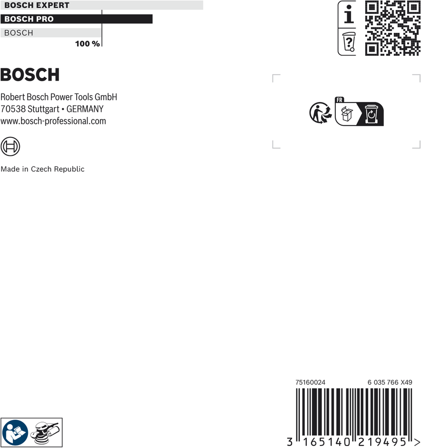 Bosch 2608601118 Sanding Pad, 125mm, 8 Holes Soft Type, Suitable For Gex 12 A; Gex 12 Ae; Gex 125 A; Gex 125 Ac Professional - photo 3