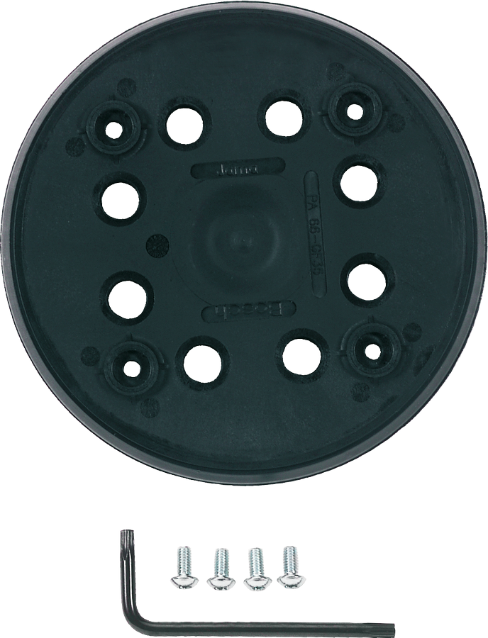 Bosch 2608601173 Medium Hard, 125mm, Sanding Pad With Screws And Hexagon Socket Wrench, Suitable For Gex 270 A; Gex 270 Ae Professional