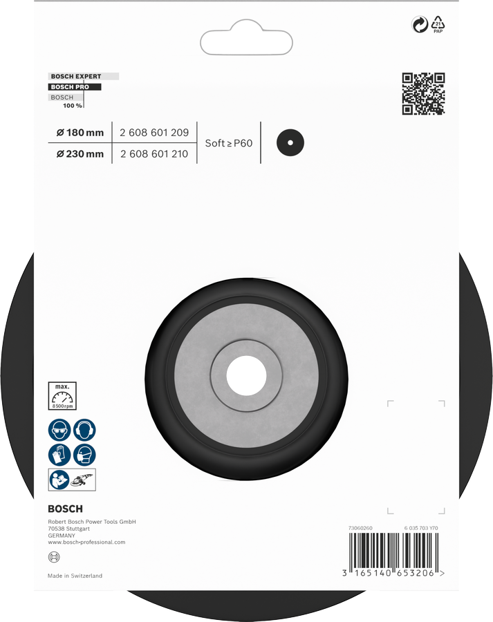 Bosch 2608601209 System Ac+others / Sa Grinding/Cutting Backing Pad 180mm,1x - photo 3