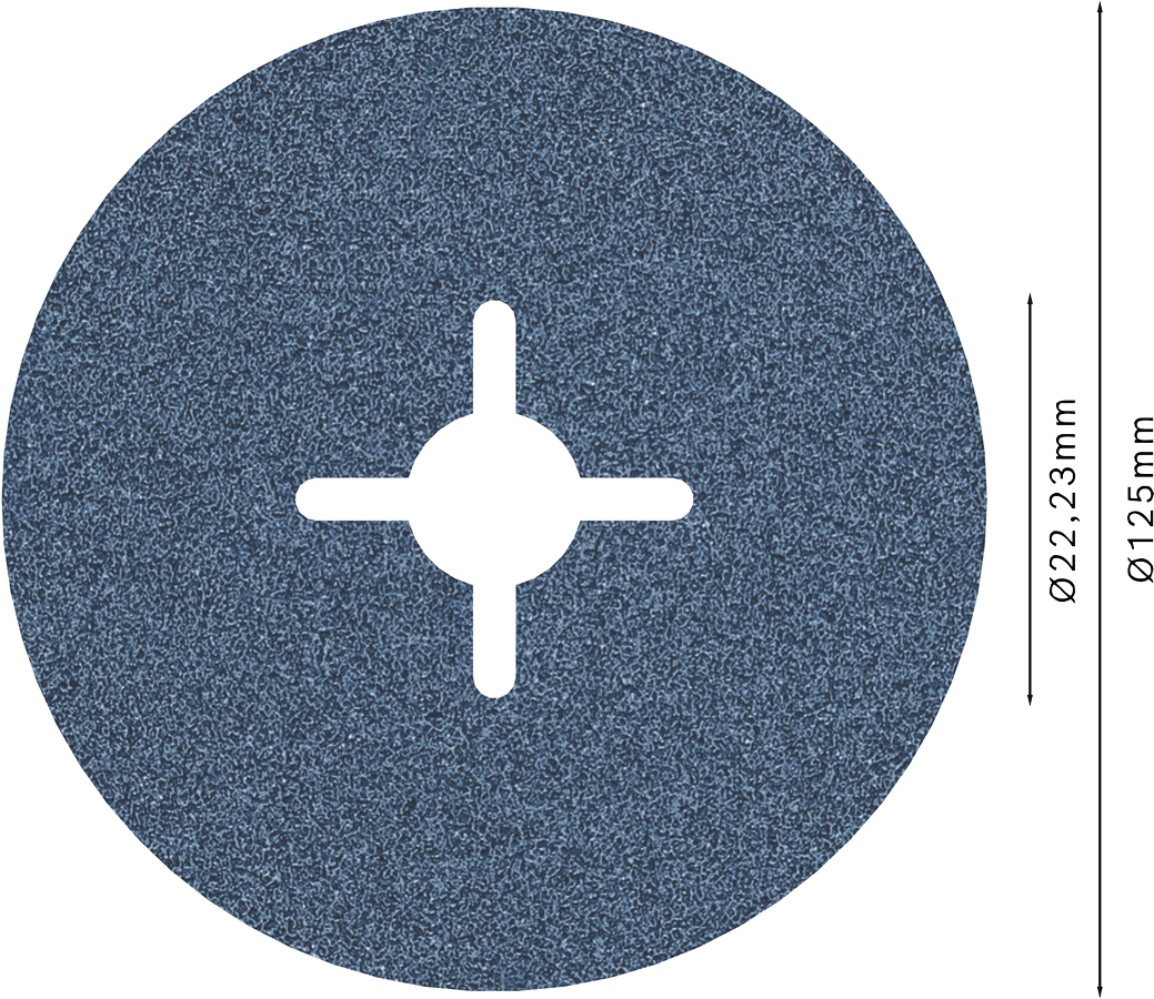 Bosch 2608606734 Zirconia Fibre-Sanding Disc Bfm,125mm,g80,pack Of 25 - photo 2