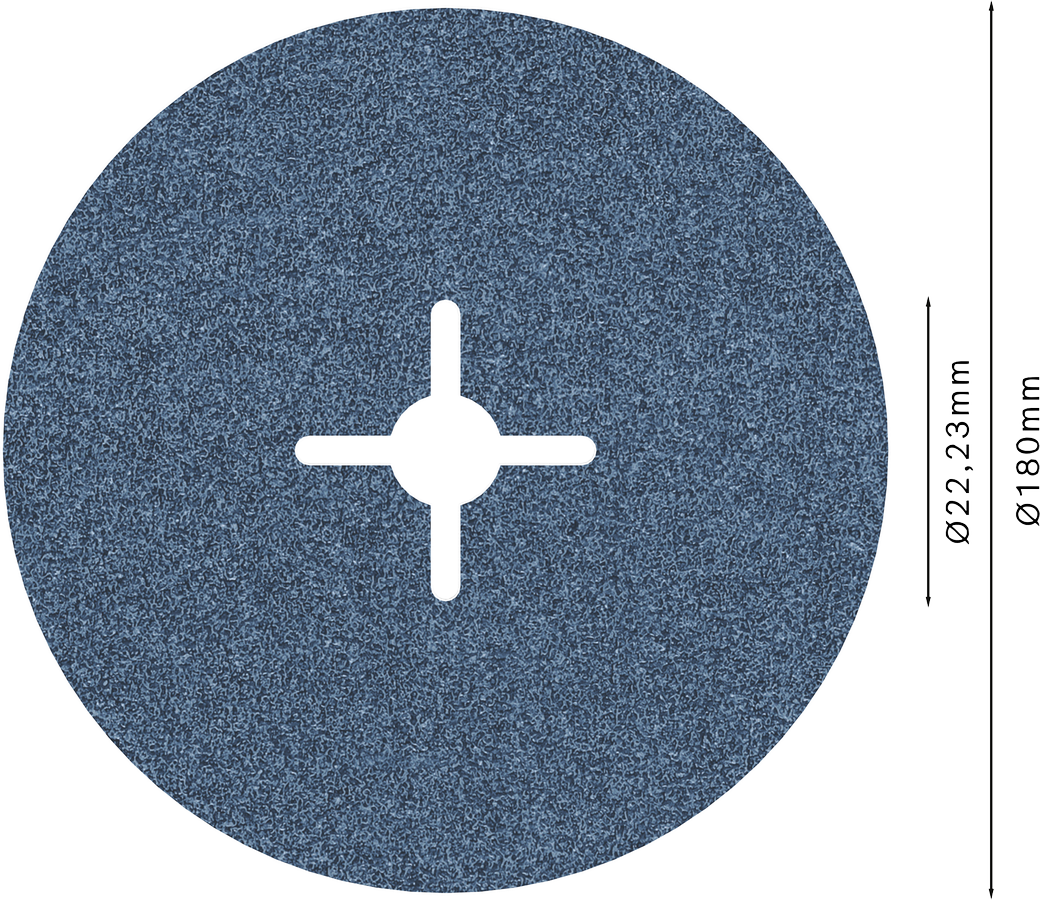 Bosch 2608606742 Zirconia Fibre-Sanding Disc Bfm,180mm,g60,pack Of 25 - photo 2