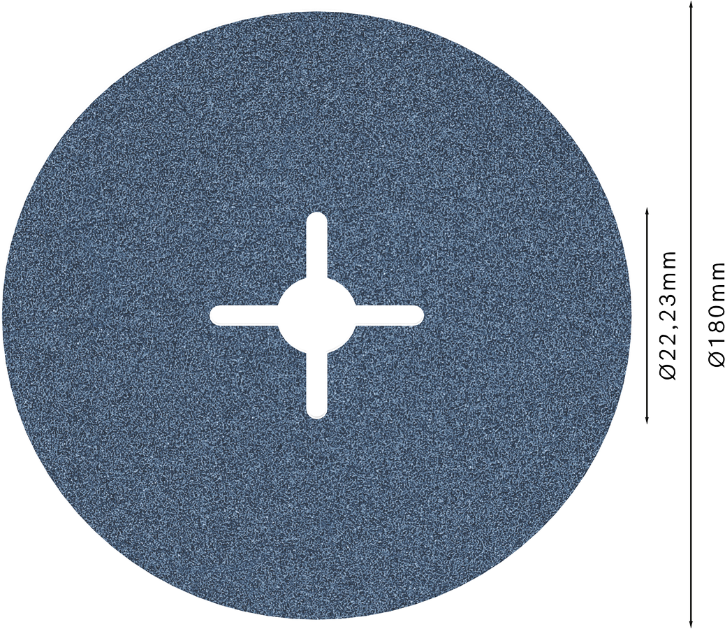 Bosch 2608606743 Zirconia Fibre-Sanding Disc Bfm,180mm,g80,pack Of 25 - photo 2