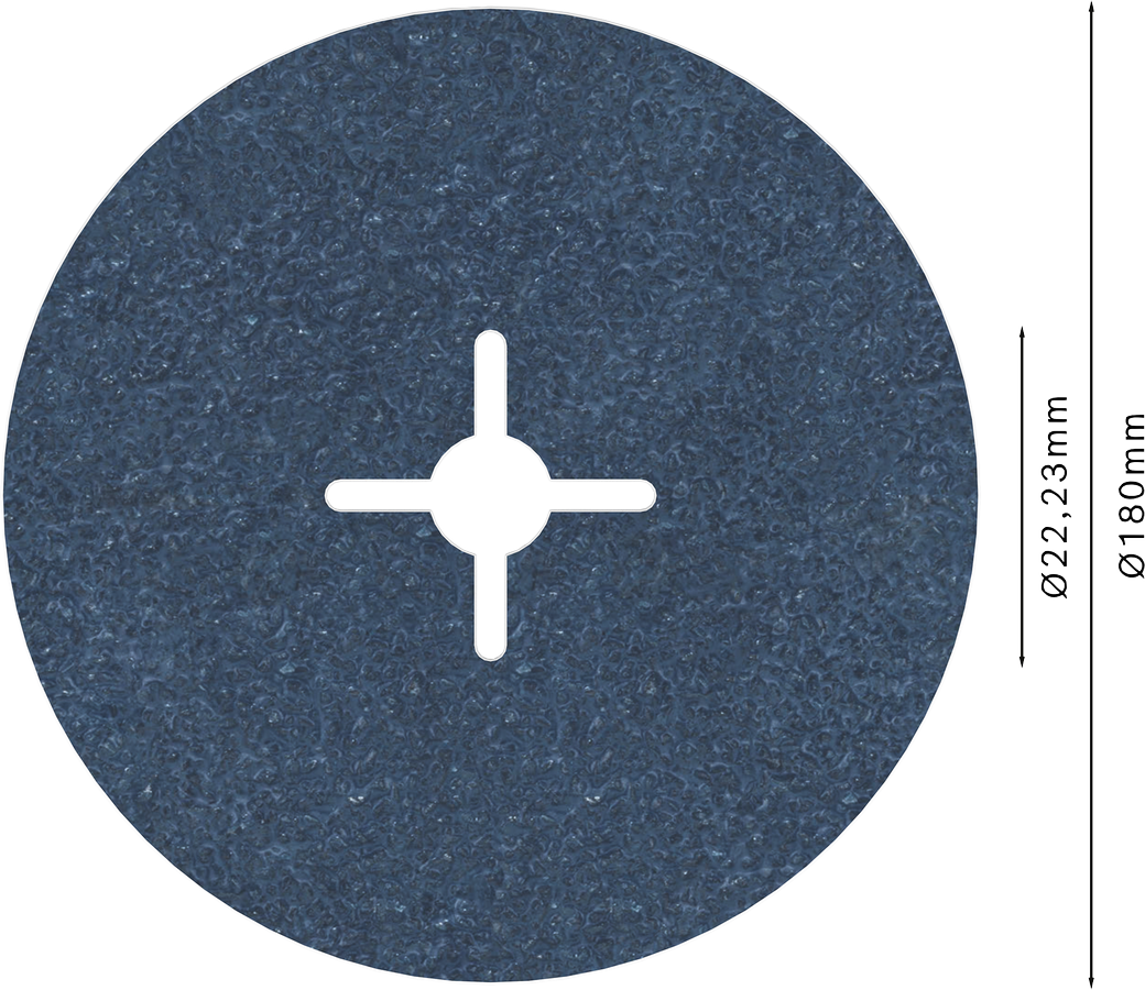 Bosch 2608607256 Zirconia Fibre-Sanding Disc Bfm,180mm,g36,pack Of 25 - photo 2