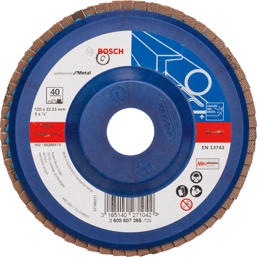 Bosch 2608607365 Flap Disc Efm,125mm,g40,1x