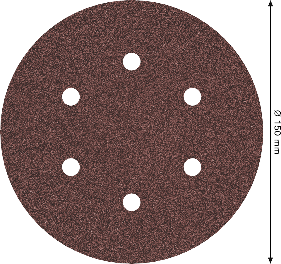 Bosch 2608607500 Sanding Sheet For Random Orbital Sanders, 6'' / 150mm Grit 80, Pack Of 50 ( Velcro- Hook And Loop) - photo 3