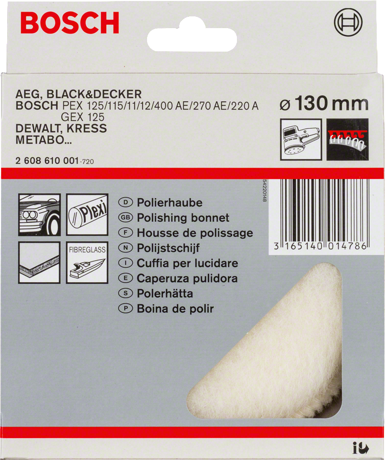 Bosch 2608610001 Wool Bonnet 130mm 1/Pack - photo 2