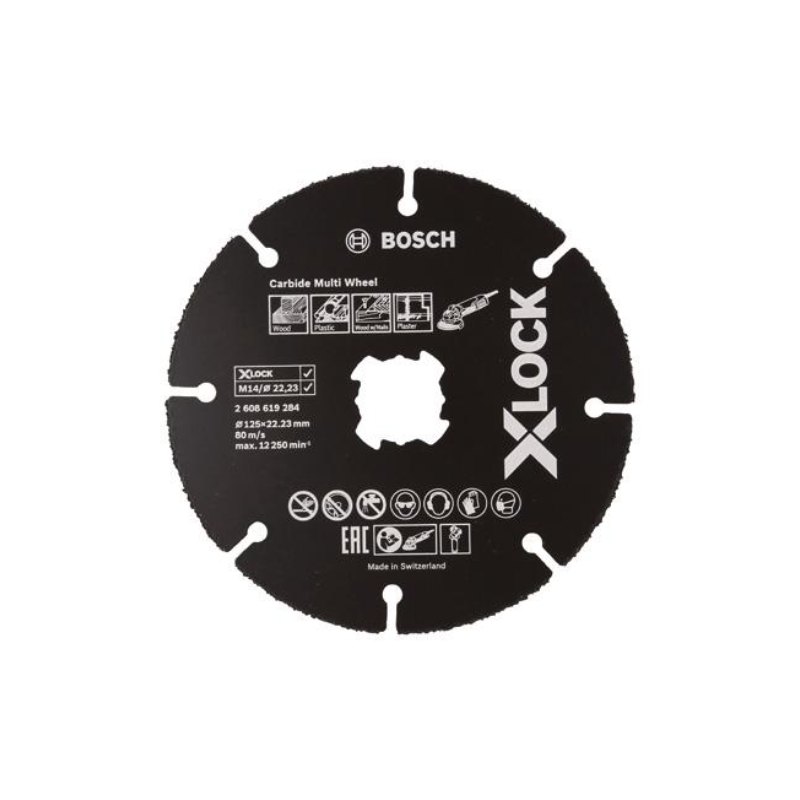 Bosch 2608619284 X-LOCK Carbide Multi Wheel, 125 mm