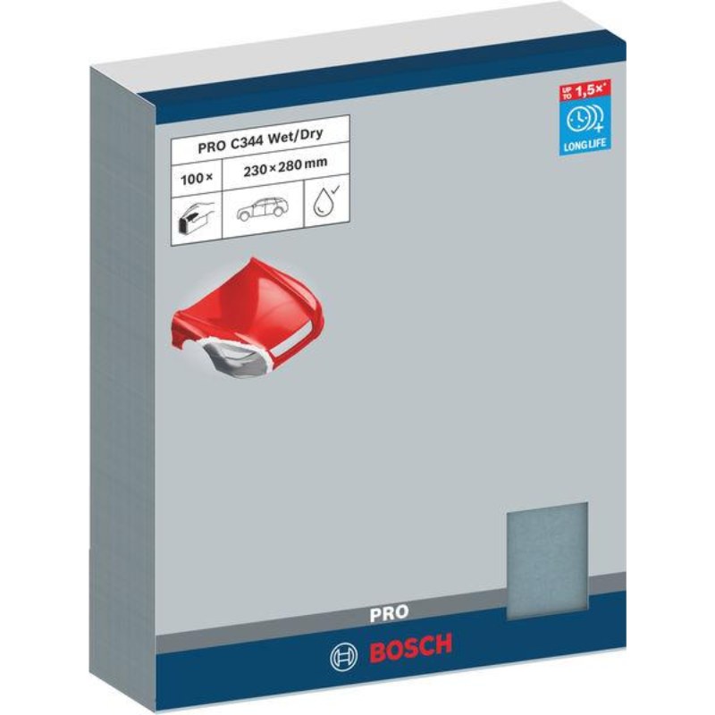 Bosch 2608621526 Hand Sanding Sheet For General Purpose, 230 X 280 Mm Grit 2500, Pack Of 100 - photo 2