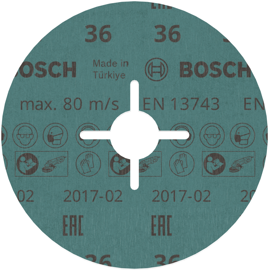 Bosch 2608621610 Ceramic Fibre Sanding Disc, Bfm+i, 125mm, Grit 36
