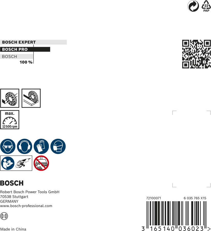 Bosch 2608622011 Tapered Brush For Angle Grinder With Knotted Wire, Diameter 4''/ 100mm & Wire Thickness 05mm,pack Of 1 - photo 4