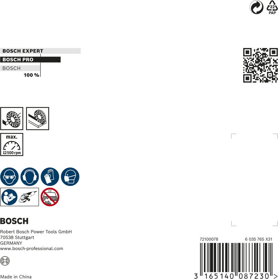 Bosch 2608622057 Tapered Brush For Angle Grinder With Knotted Wire, Diameter 4''/ 100mm & Wire Thickness 03mm,pack Of 1 - photo 4