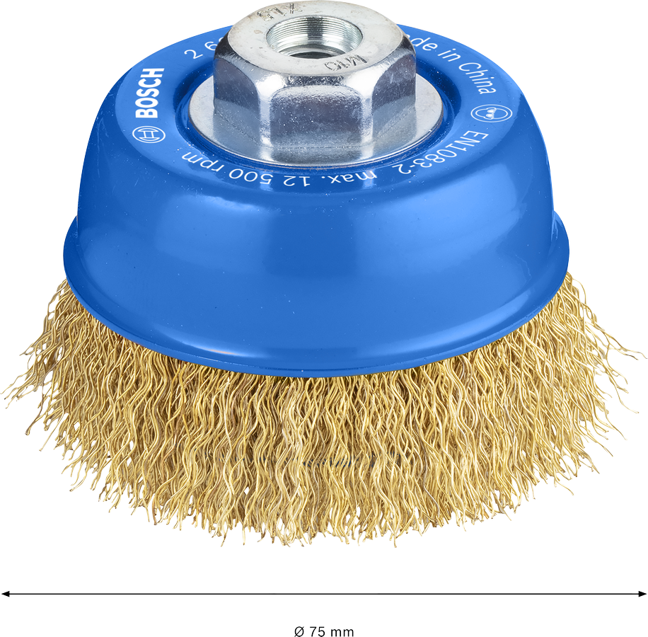 Bosch 2608622062 Wire Brushes With M10 Bore Suitable For With 4 Inch Grinder,pack Of 1 - photo 3
