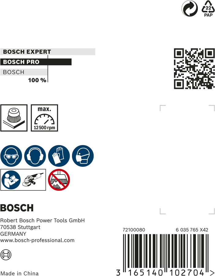 Bosch 2608622062 Wire Brushes With M10 Bore Suitable For With 4 Inch Grinder,pack Of 1 - photo 4