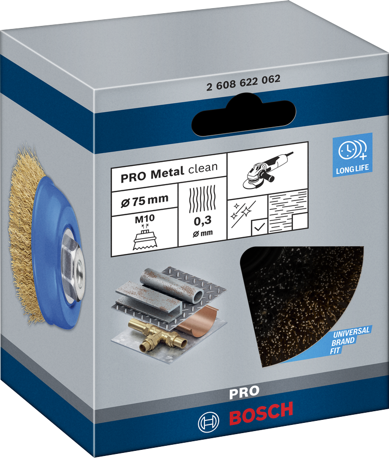 Bosch 2608622062 Wire Brushes With M10 Bore Suitable For With 4 Inch Grinder,pack Of 1 - photo 2