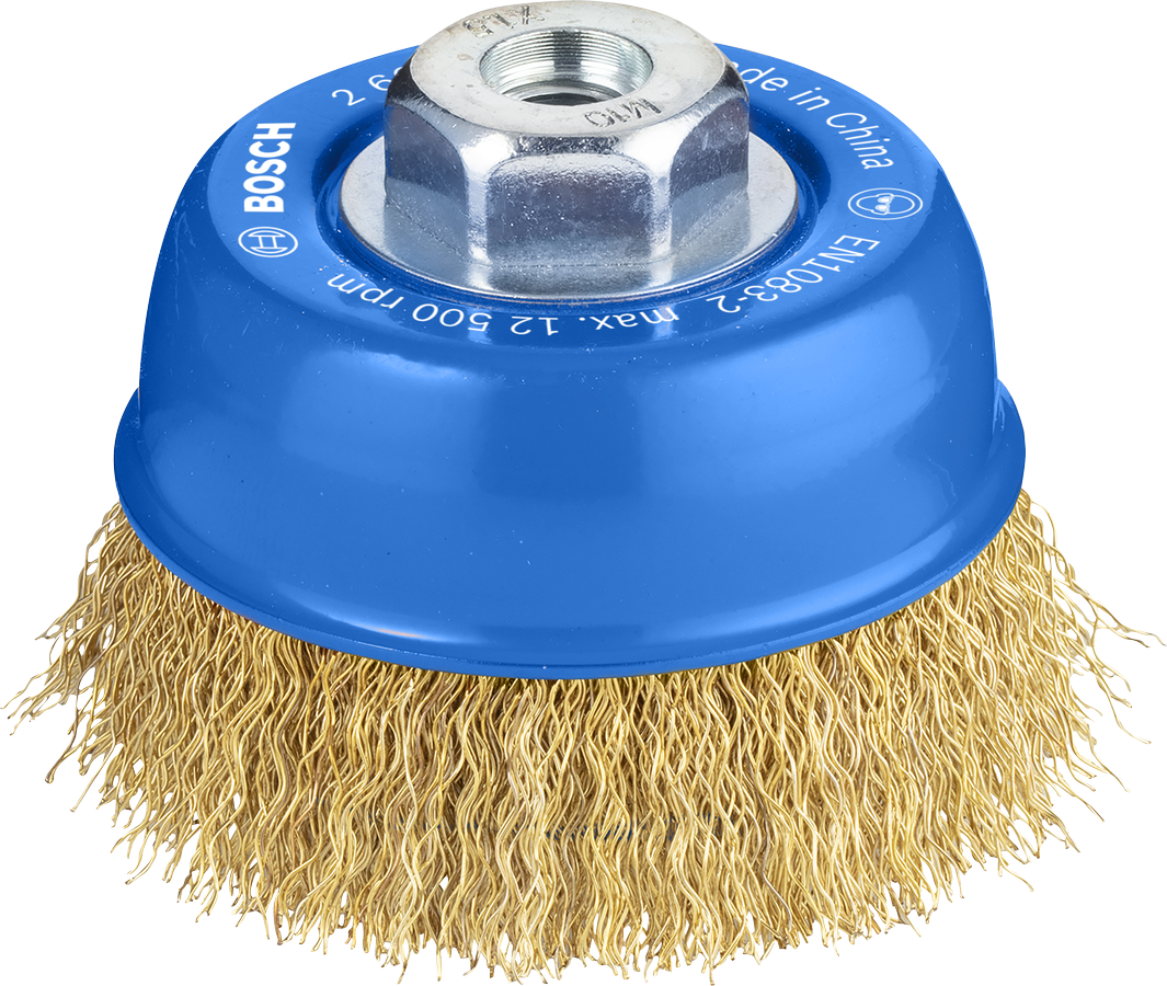 Bosch 2608622062 Wire Brushes With M10 Bore Suitable For With 4 Inch Grinder,pack Of 1