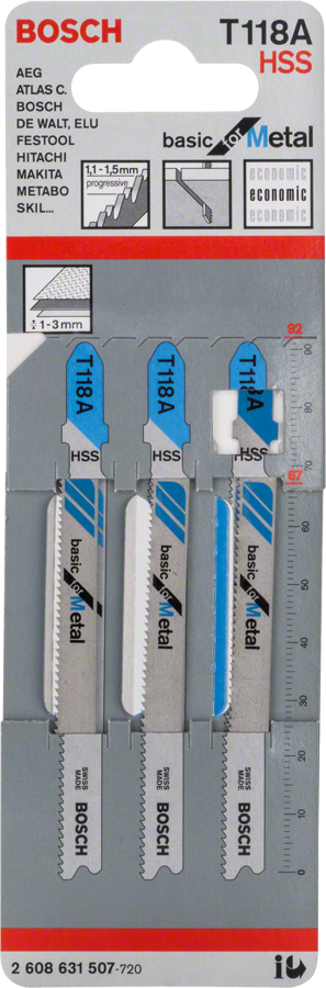 Bosch 2608631507 Jig Saw Blades / Jsb T-Shank Hss/Has 0 - photo 2