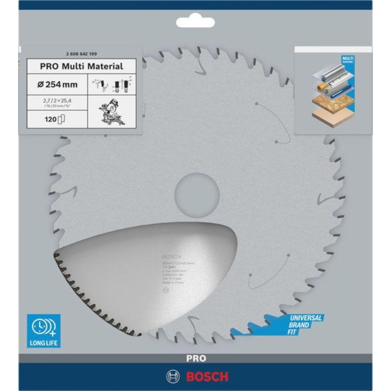 Bosch PRO Multi Material Circular Saw Blade 254 x 30 mm 100T - 2608642199 - photo 2