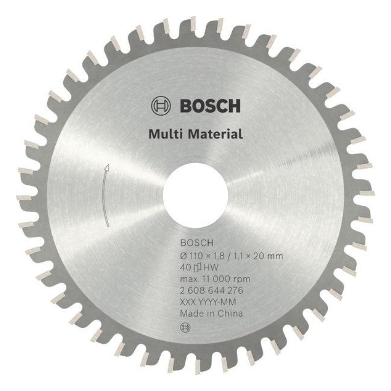 Bosch 2608644276 Circular Saw Blade For Aluminium And Other Non Ferrous Material 4''/ 110mm Dia, 20mm Bore, 40 Teeth, Pack Of 1