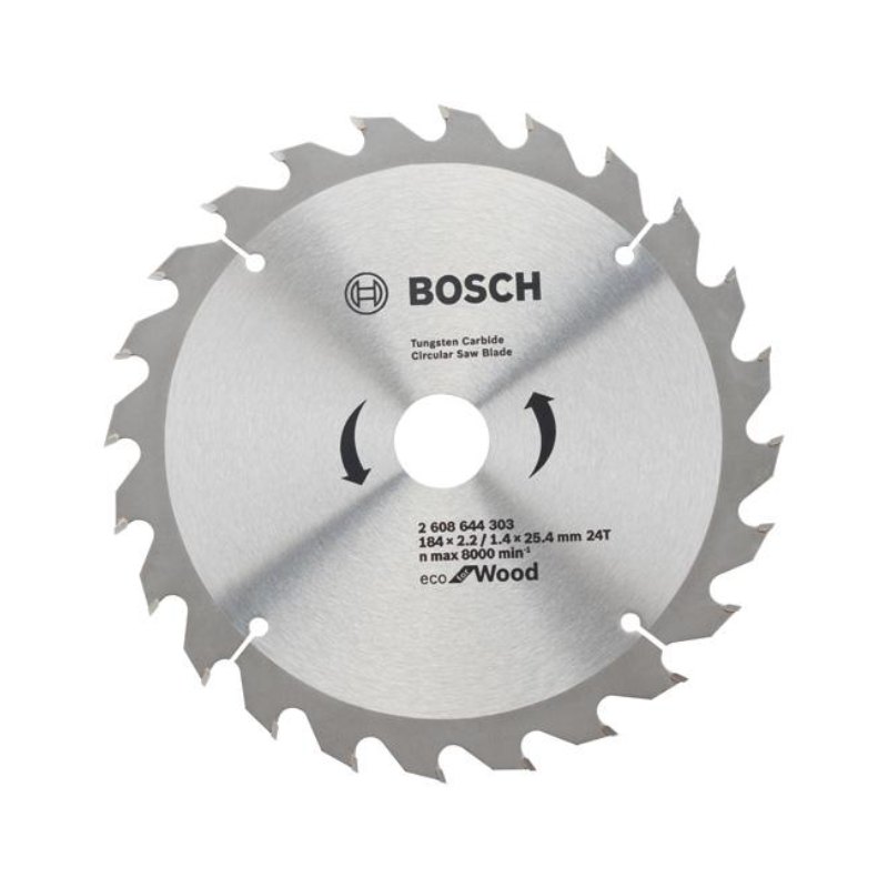 Bosch 2608644303 Circular Saw Blade, 180mm / 7 Inch, 24teeth, With 25.4mm Bore, Suitable For 7" Circular Saws