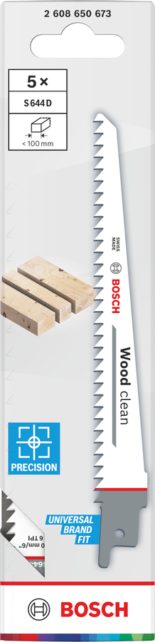 Bosch 2608650673 S644d Hcs Top For Wood 5pack - photo 2